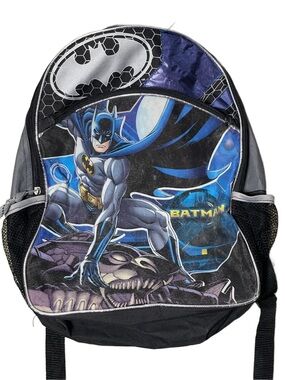 Batman Graphic Kids Shimmering Backpack - Blue & Black